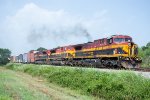 Departing the siding at Louise